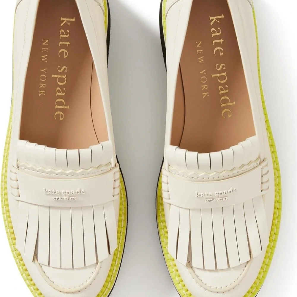 Kate Spade Women's Cream and Yellow Loafers
